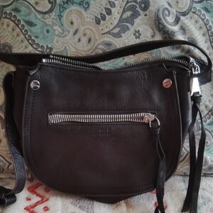 Black Leather Crossbody Bag